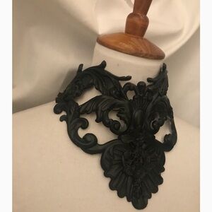 Liquid Red Latex Gothic Black Statement Necklace